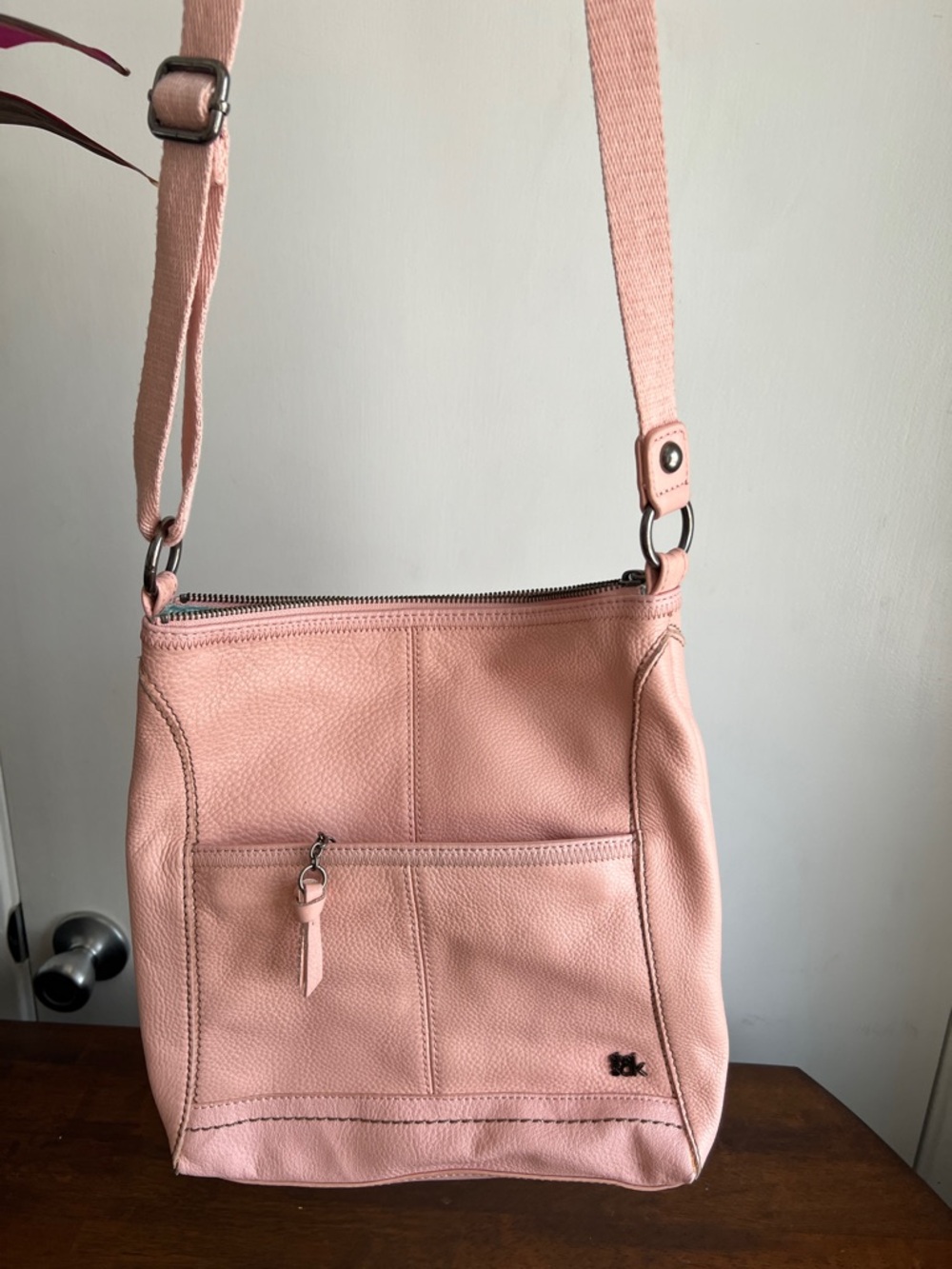 The Sak Pink Leather Crossbody Bag